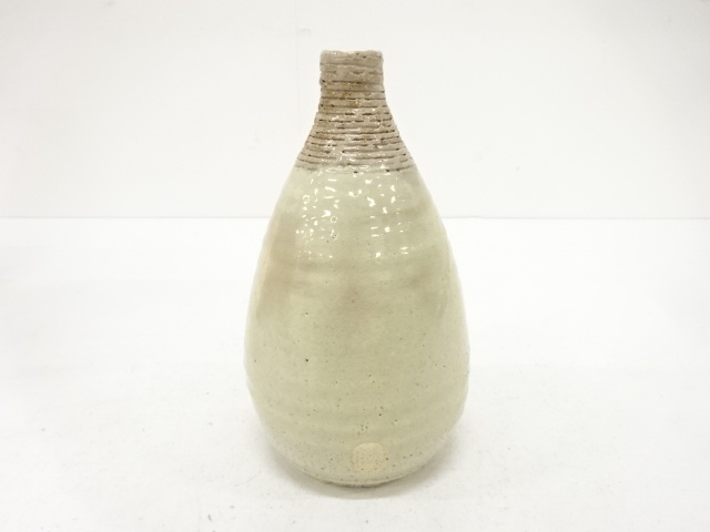  朝日焼　七十四代　朝日豊斉造　燔師　櫛目　花生